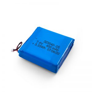 LiPO- ს დატენვის ბატარეა 323540 3.7V 900mAH / 7.4V 450mAH