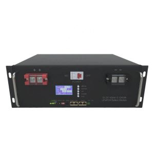 6000 ციკლი 48V 100Ah 5Kwh RS48 LiFePo4 მზის ბატარეა 5U კარადით