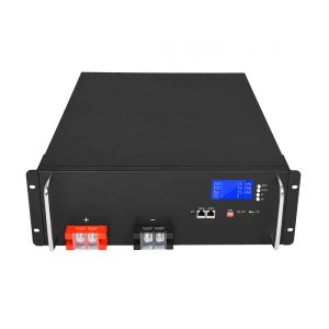 მაღალი ენერგიის ლითიუმის იონური ბატარეა 48V 50Ah LiFePO4 მზის ენერგიის შესანახი სისტემებისთვის